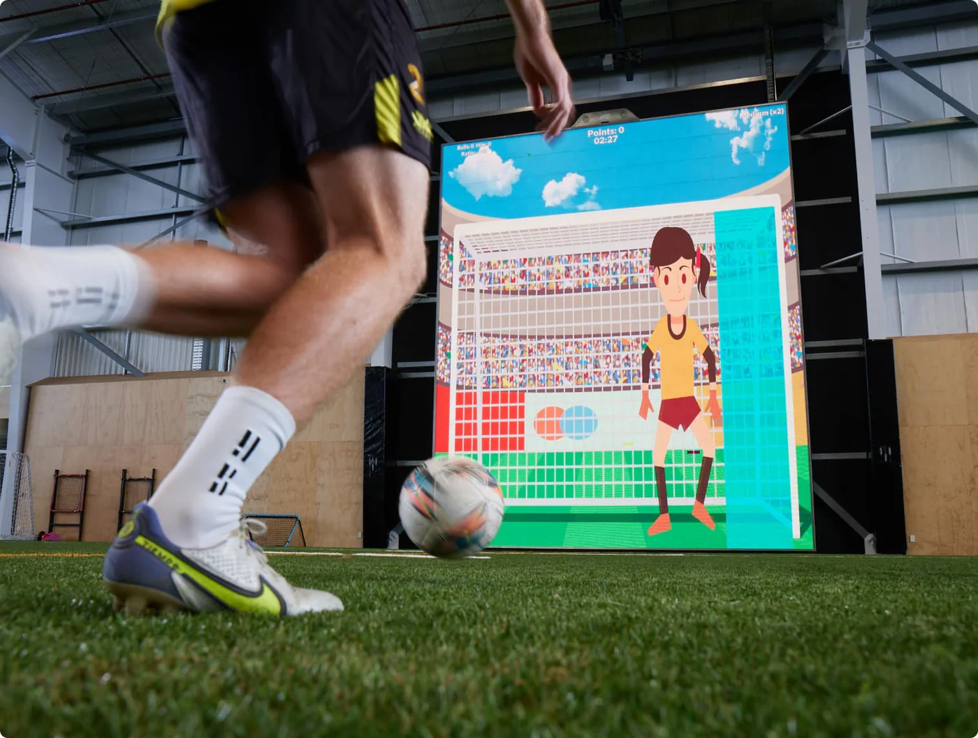 MultiBall soccer training in action.